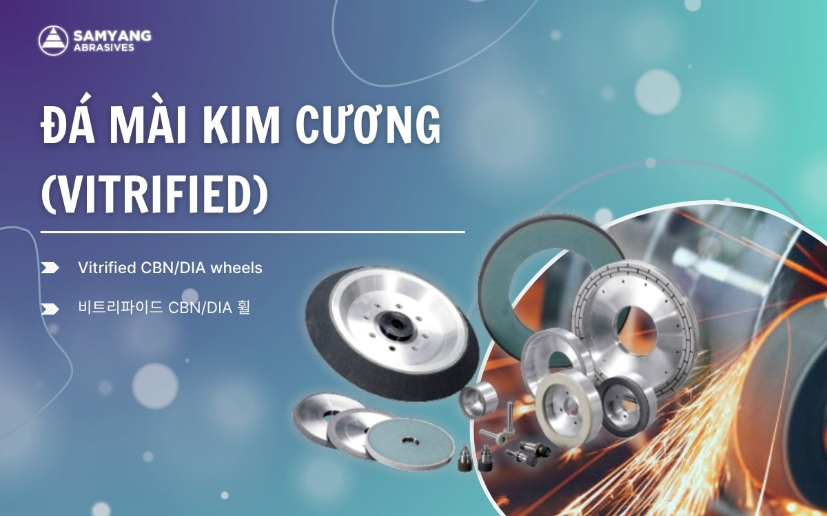 Đá mài kim cương vitrified dùng cho gia công chính xác và vật liệu siêu cứng.