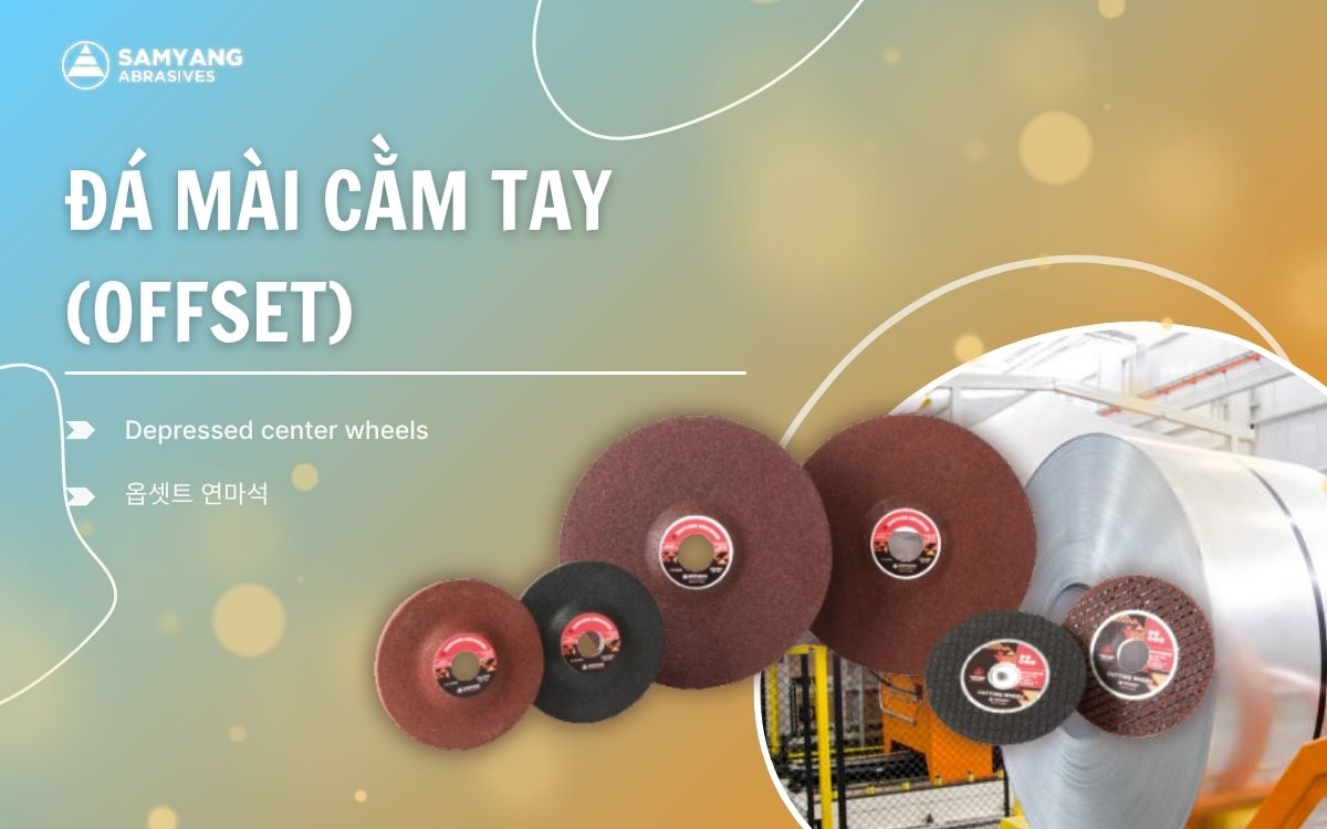 Đá mài cầm tay dùng để mài bavia, cạnh và mặt phẳng kim loại.
